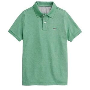 vineyard vines Kids' Edgartown Piqué Performance Polo in Jolly Green, Like New